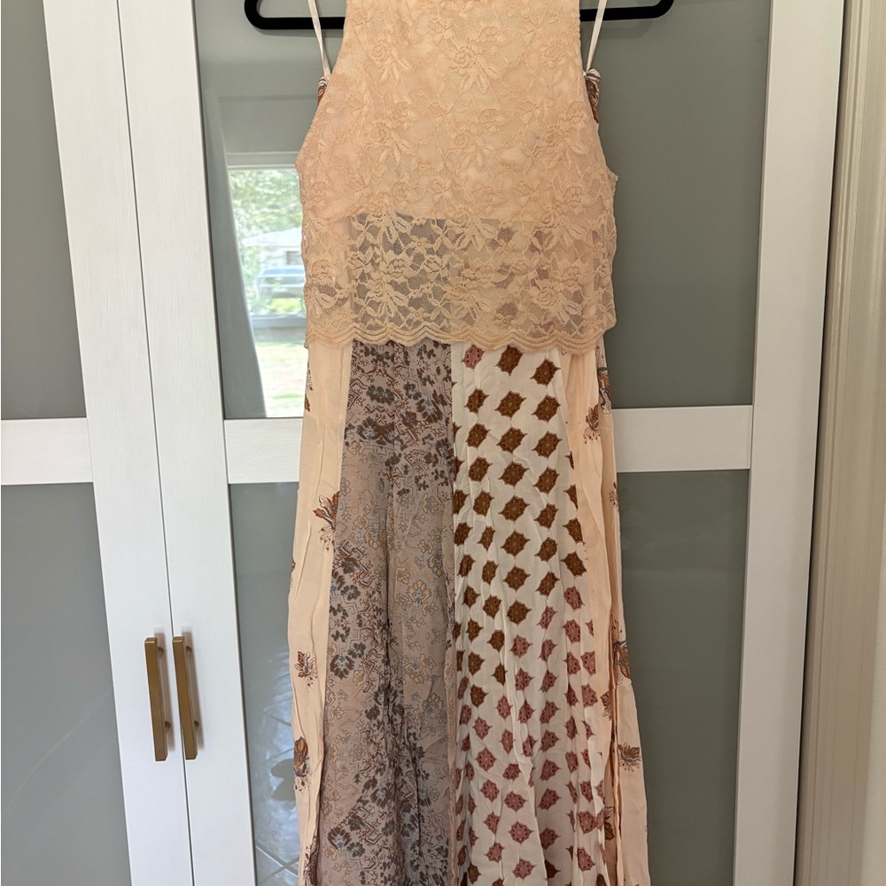 Free People Soft Pink Textured Fabric